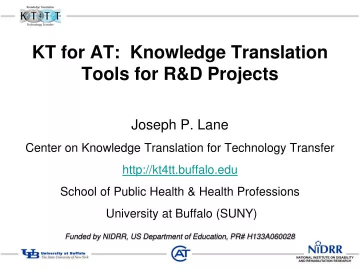 kt for at knowledge translation tools for r d projects