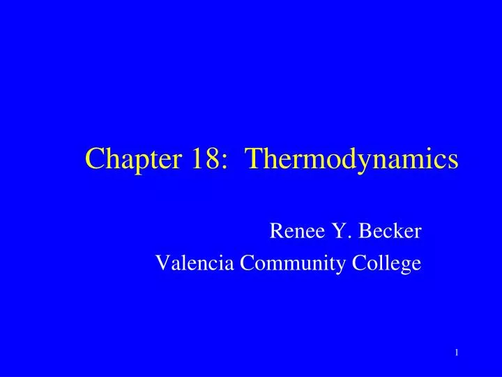 chapter 18 thermodynamics
