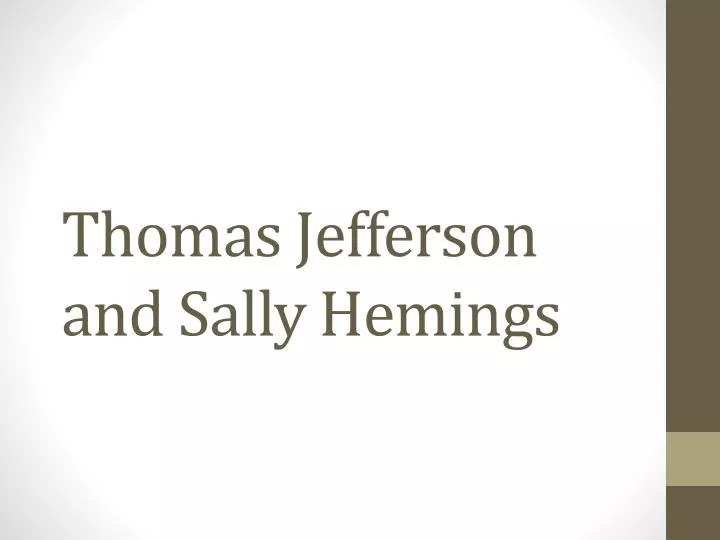 thomas jefferson and sally hemings