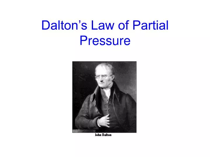 dalton s law of partial pressure