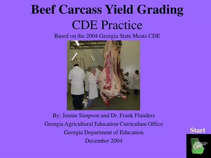 beef carcass yield grading cde practice based on the 2004 georgia state meats cde