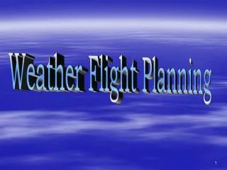 Weather Flight Planning