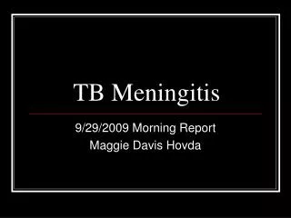 TB Meningitis