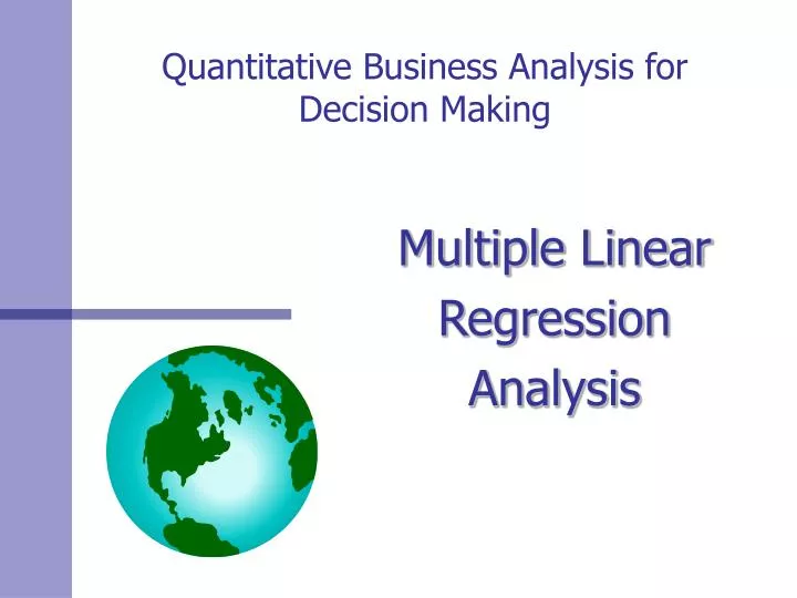 quantitative business analysis for decision making