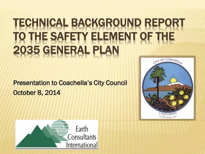 presentation to coachella s city council october 8 2014