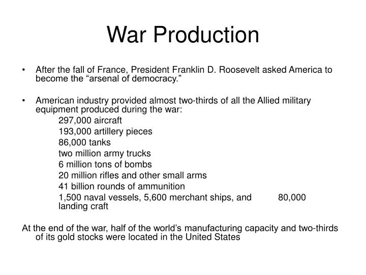 war production