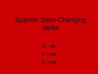 spanish stem changing verbs