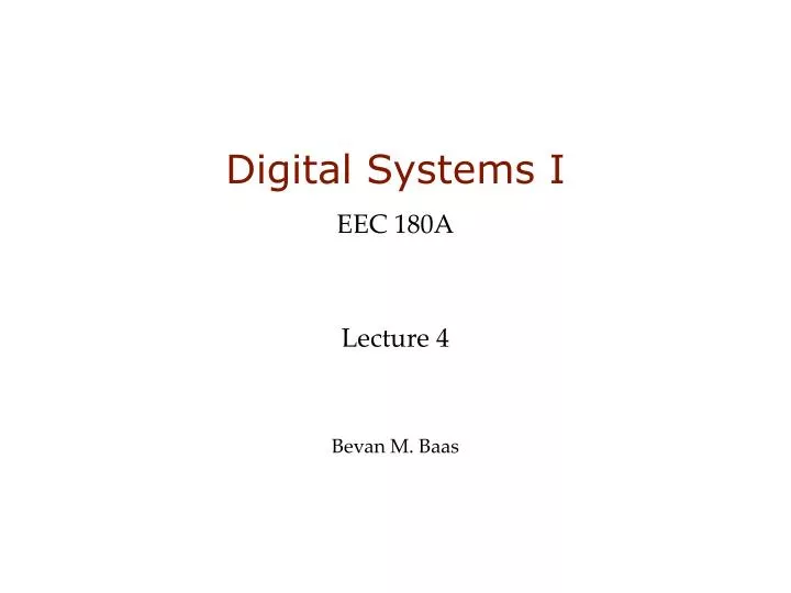 digital systems i