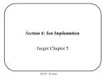 Section 6: Ion Implantation - slide 1