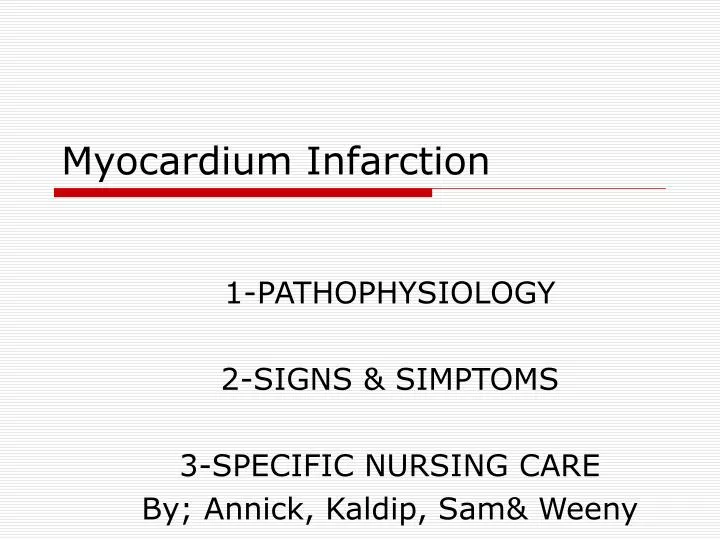 myocardium infarction