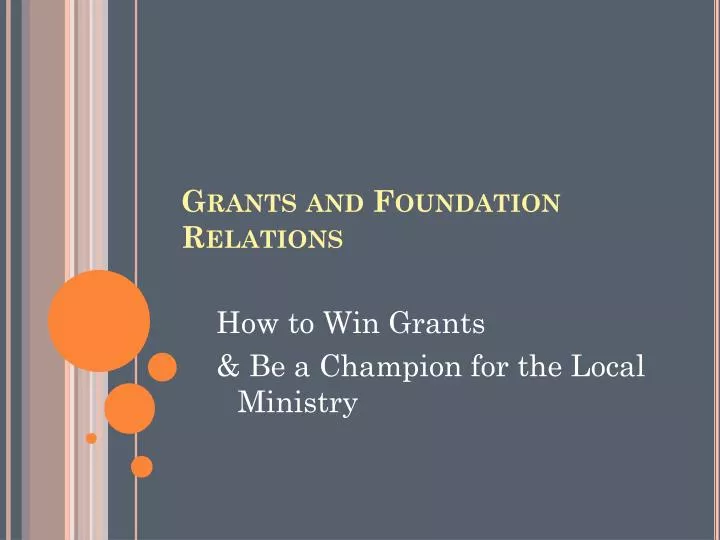 grants and foundation relations