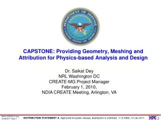 CAPSTONE: Providing Geometry, Meshing and Attribution for Physics-based Analysis and Design