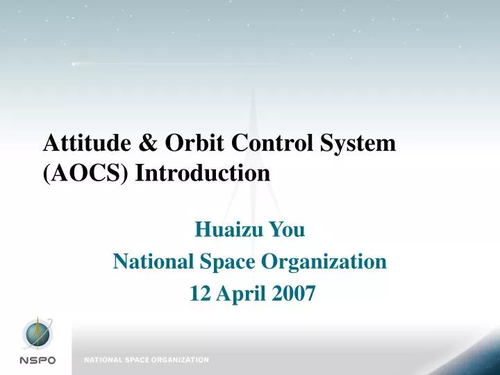 attitude orbit control system aocs introduction