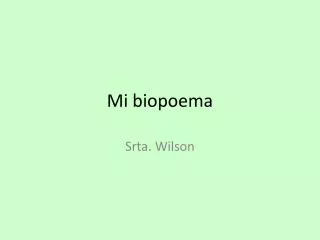 Mi biopoema