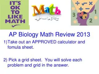 AP Biology Math Review 2013