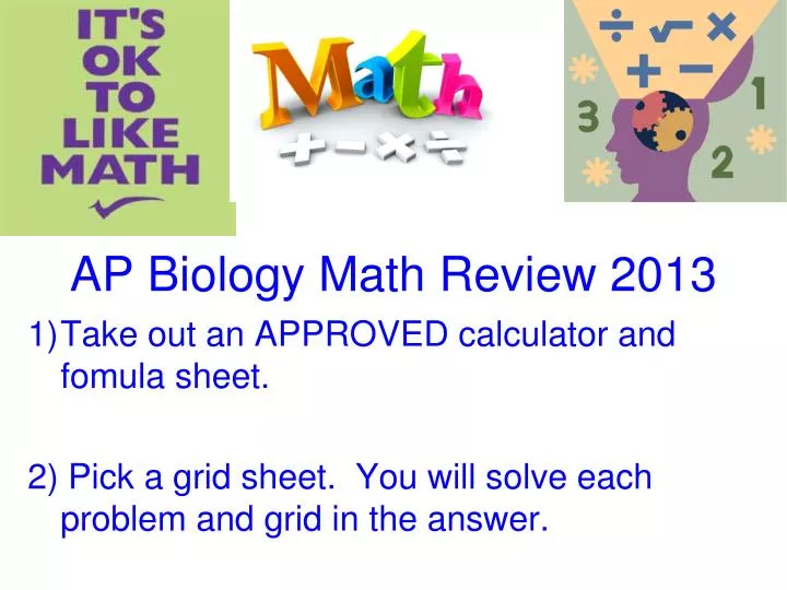 ap biology math review 2013