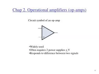 Chap 2. Operational amplifiers (op-amps)