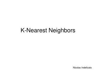 k nearest neighbors