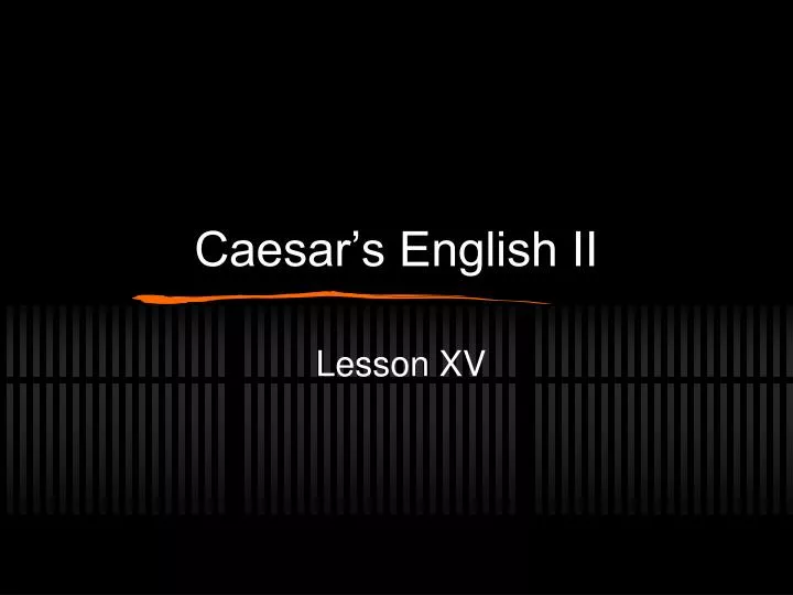 caesar s english ii