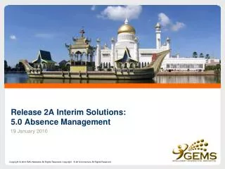 Release 2A Interim Solutions: 5.0 Absence Management