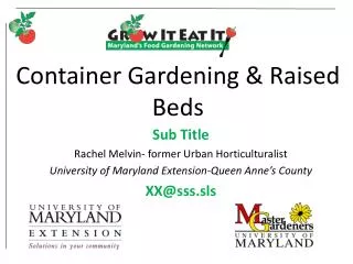 Container Gardening &amp; Raised Beds