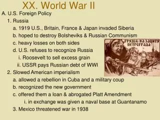 XX. World War II