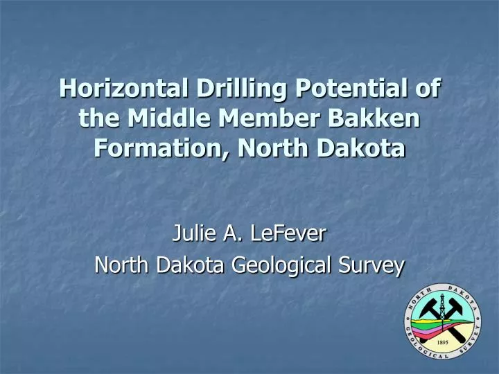 horizontal drilling potential of the middle member bakken formation north dakota