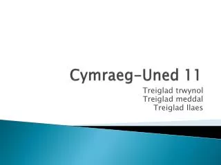Cymraeg-Uned 11