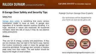 8 Garage Door Safety and Security Tips