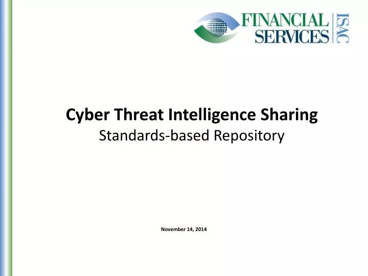 cyber threat intelligence sharing standards based repository