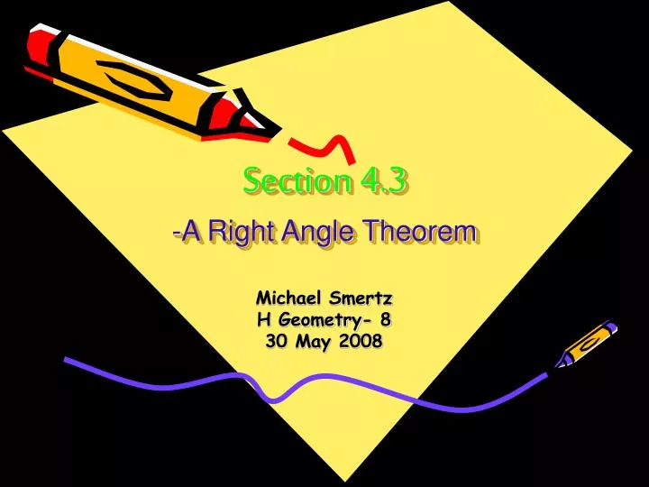 section 4 3 a right angle theorem