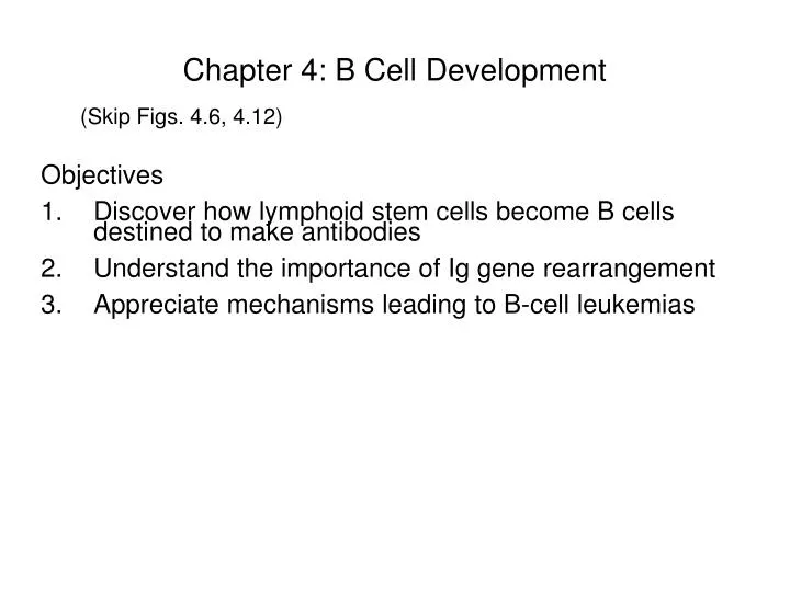 chapter 4 b cell development