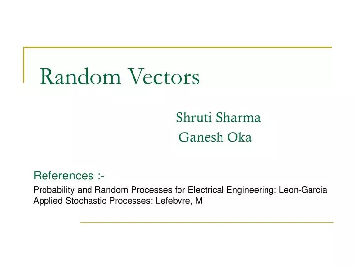 random vectors