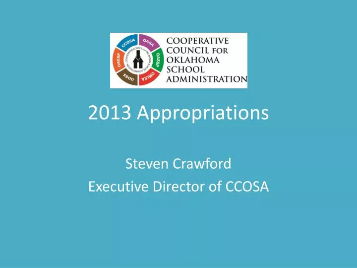 2013 appropriations