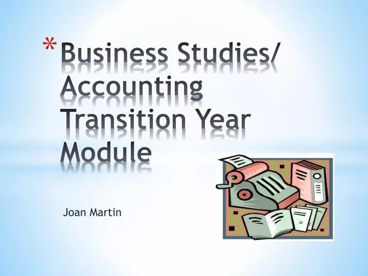 business studies accounting transition year module
