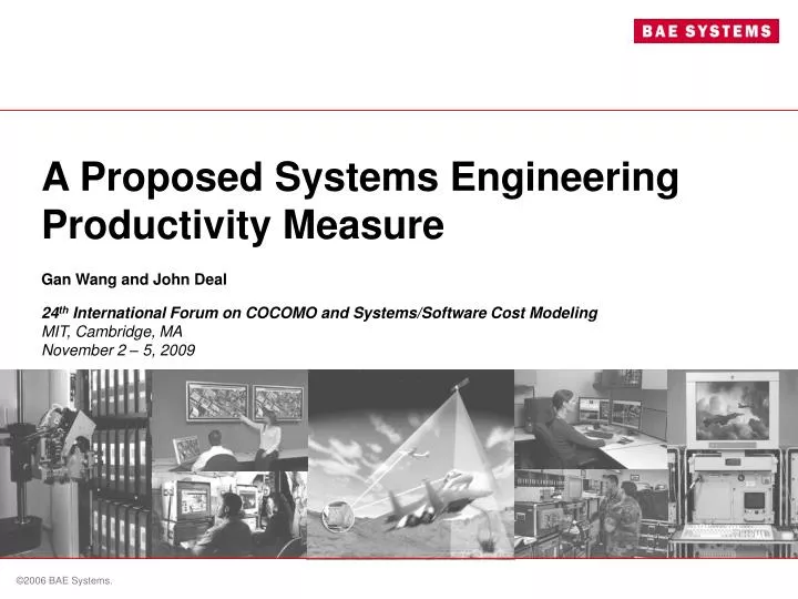 a proposed systems engineering productivity measure
