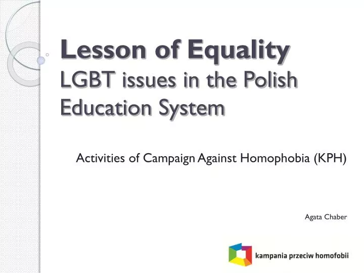 lesson of equality lgbt issues in the polish education system