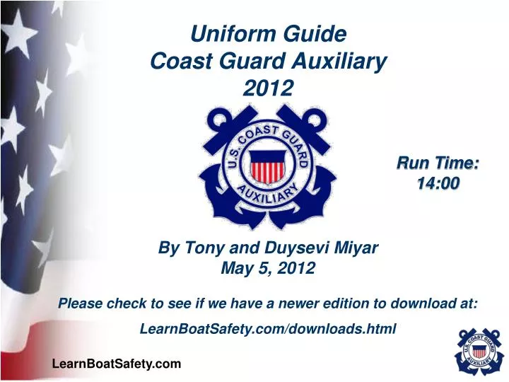uniform guide coast guard auxiliary 2012 by tony and duysevi miyar may 5 2012