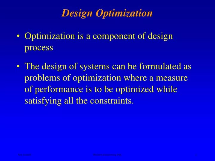 design optimization