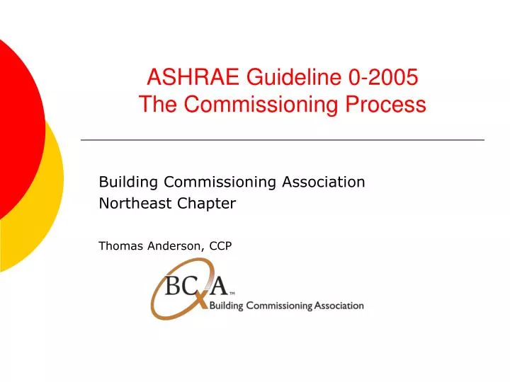 ashrae guideline 0 2005 the commissioning process