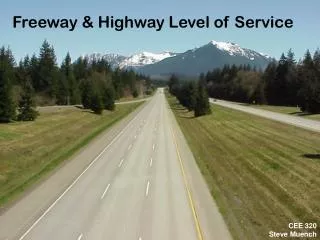Freeway &amp; Highway Level of Service
