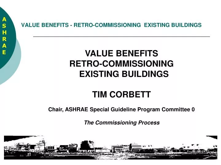 value benefits retro commissioning existing buildings