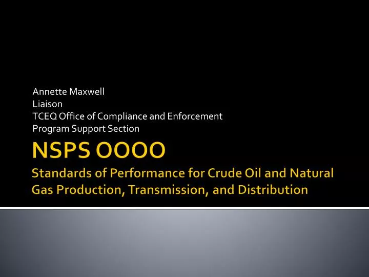 annette maxwell liaison tceq office of compliance and enforcement program support section