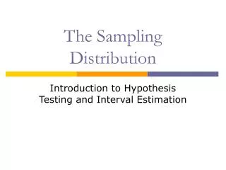 the sampling distribution