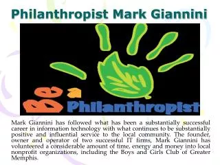 Philanthropist Mark Giannini