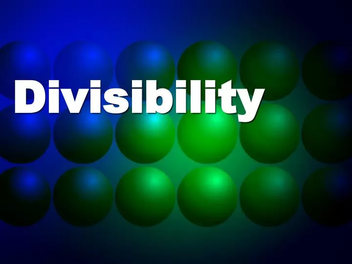 divisibility