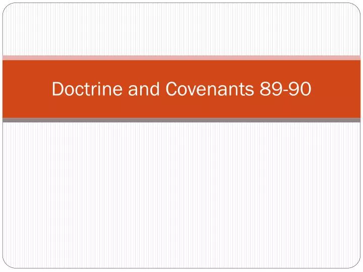 doctrine and covenants 89 90