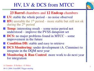 HV, LV &amp; DCS from MTCC
