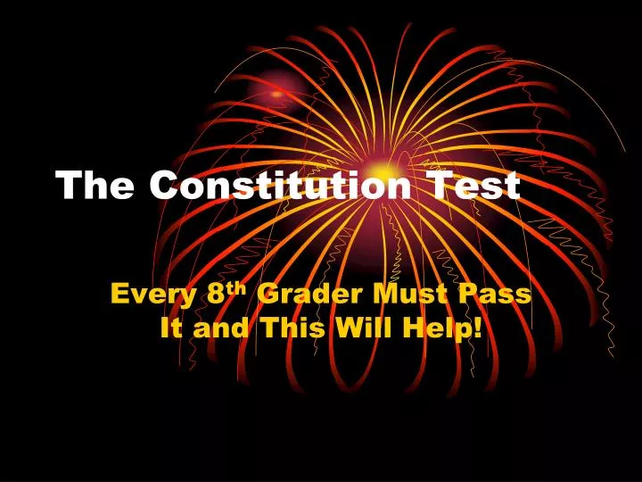 the constitution test
