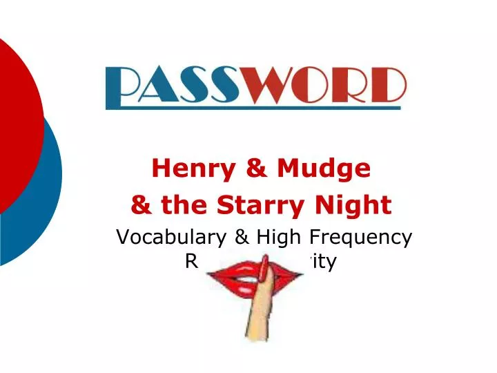 henry mudge the starry night vocabulary high frequency review activity